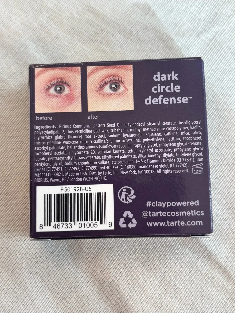 Tarte Colored Clay CC Corrector Light Medium Peach Under Eye Concealer NEW